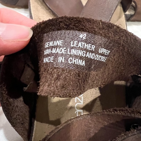 Harssidanzar Men’s Brown Genuine Leather Sandal Size US 8/EU42 - Picture 5 of 9